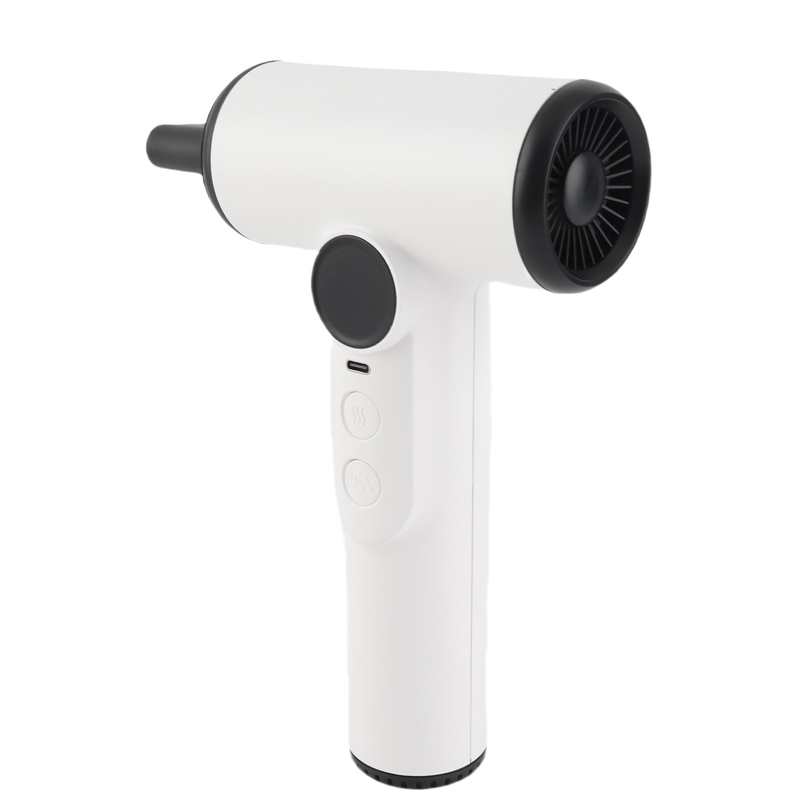 Schnurloser Haartrockner, Wiederaufladbarer Fön, 3 Geschwindigkeiten, 3 Temperaturen, USB Wiederaufladbar, Tragbarer Kleiner Föhn mit Digitalem Bildschirm, Ideal für Campingreisen Im Wohnheim