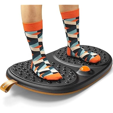 Trobing Standing Desk Mat Balance Board with Rollerball, Wooden Wobble Anti Fatigue Mat Balance Board for Standing Desk, Home Office Non-Slip Comfort Floor Mat to Relieve Foot, Knee, and Back Pain Cover