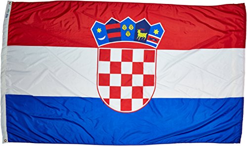 Annin Flagmakers Croatia Flag USA-Made to Official United Nations Design Specifications, 5 x 8 Feet (Model 191842)