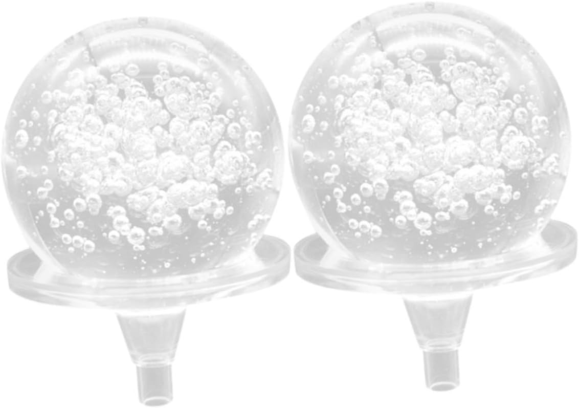 Alipis 2pcs Bubble Crystal Ball for Tabletop Fountains Elegant Decorative Crystal Spheres with Stands for Indoor Water Features and Home Decor