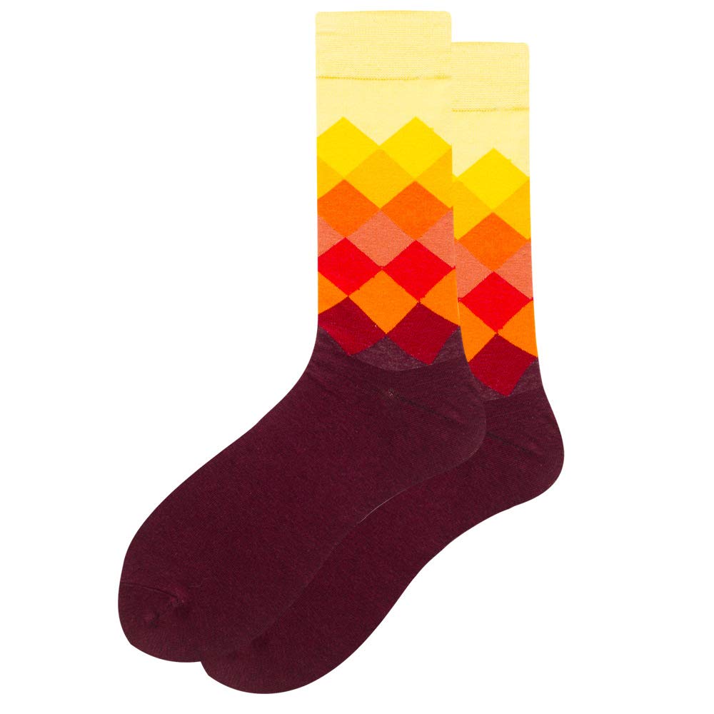 Colourful Diamond Formal Unisex Crew Socks-image-36