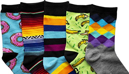 Morning Drawer Crazy Crew Dress Socks for Men and Women - Fashionable Patterned Comfy Cozy Striped Funky and Funny Socks3