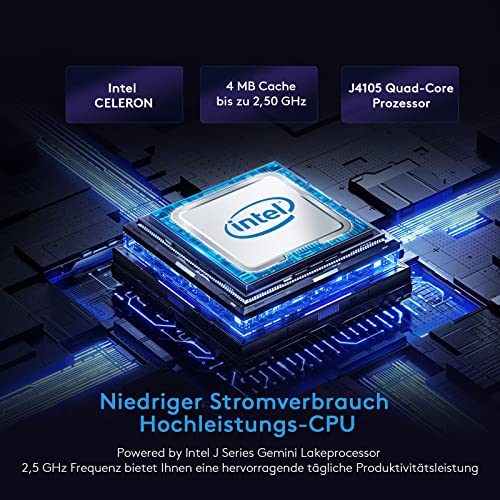 Auusda Laptop 8GB DDR4 256GB SSD Win 11Pro Intel Celeron J4105 PC (Up to 2.8Ghz), 14.1 Inch Notebook with Mini HDMI, USB-Ax2, Micro SD Card Slot, Camera, Windows 11 Pro, 3TB Storage Upgrades – Bild 3