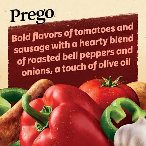 Image of Prego Sweet Sausage and Roasted Peppers Pasta Sauce, 23.5 oz Jar