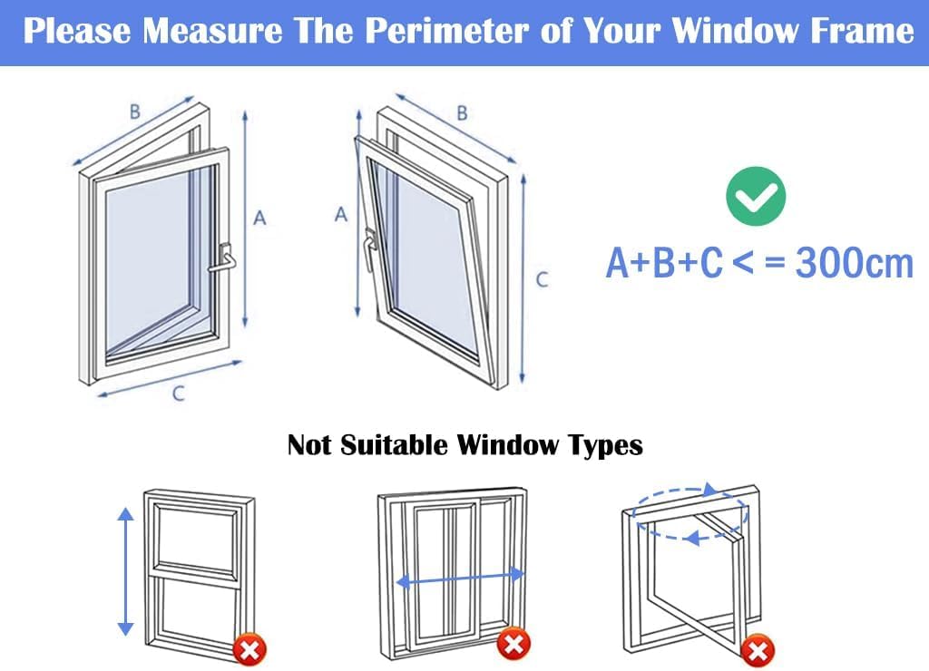 Guarnizione Finestra Climatizzatore, 300CM Guarnizione per Climatizzatore, Condizionatore Portatile Kit Finestra, Guarnizione Condizionatore per Finestra, per Condizionata Asciugatrice(Bianco)