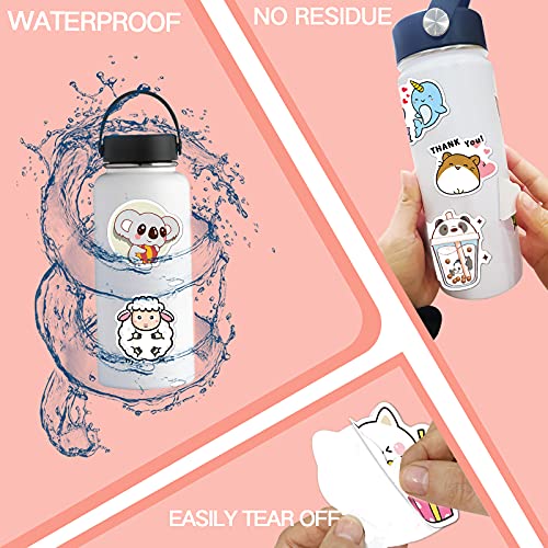 100Pcs Cute Stickers,Aesthetic Vinyl Waterproof Stickers For Laptop,Bumper,Skateboard,Water Bottles,Computer,Phone, Cute Anime Stickers For Kids Teens Adult #TOP4