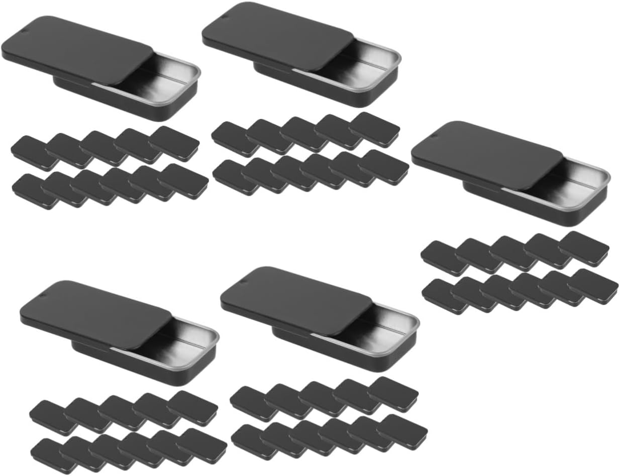 minkissy Pack of 60 Sliding Cake Boxes Melts Small Tin Candle Tin