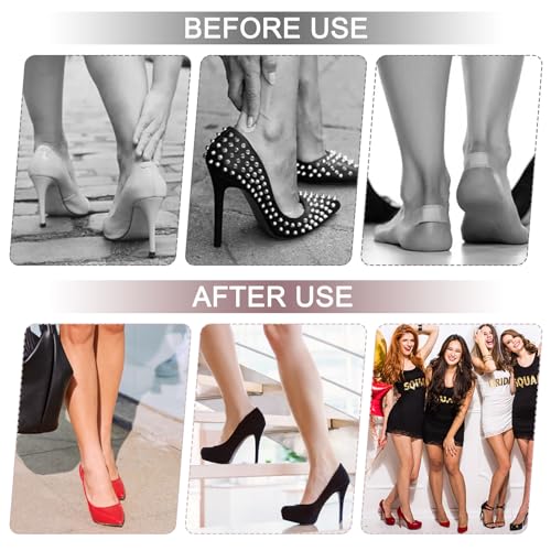 Image of Heel Pads for Shoes:that are Too Big, Heel Cushion for Womens Shoes Soft High Heel Comfort Pads Heel Protectors for Loose Shoes, Stop Heel Pain, Heel Blisters(4 Pairs)