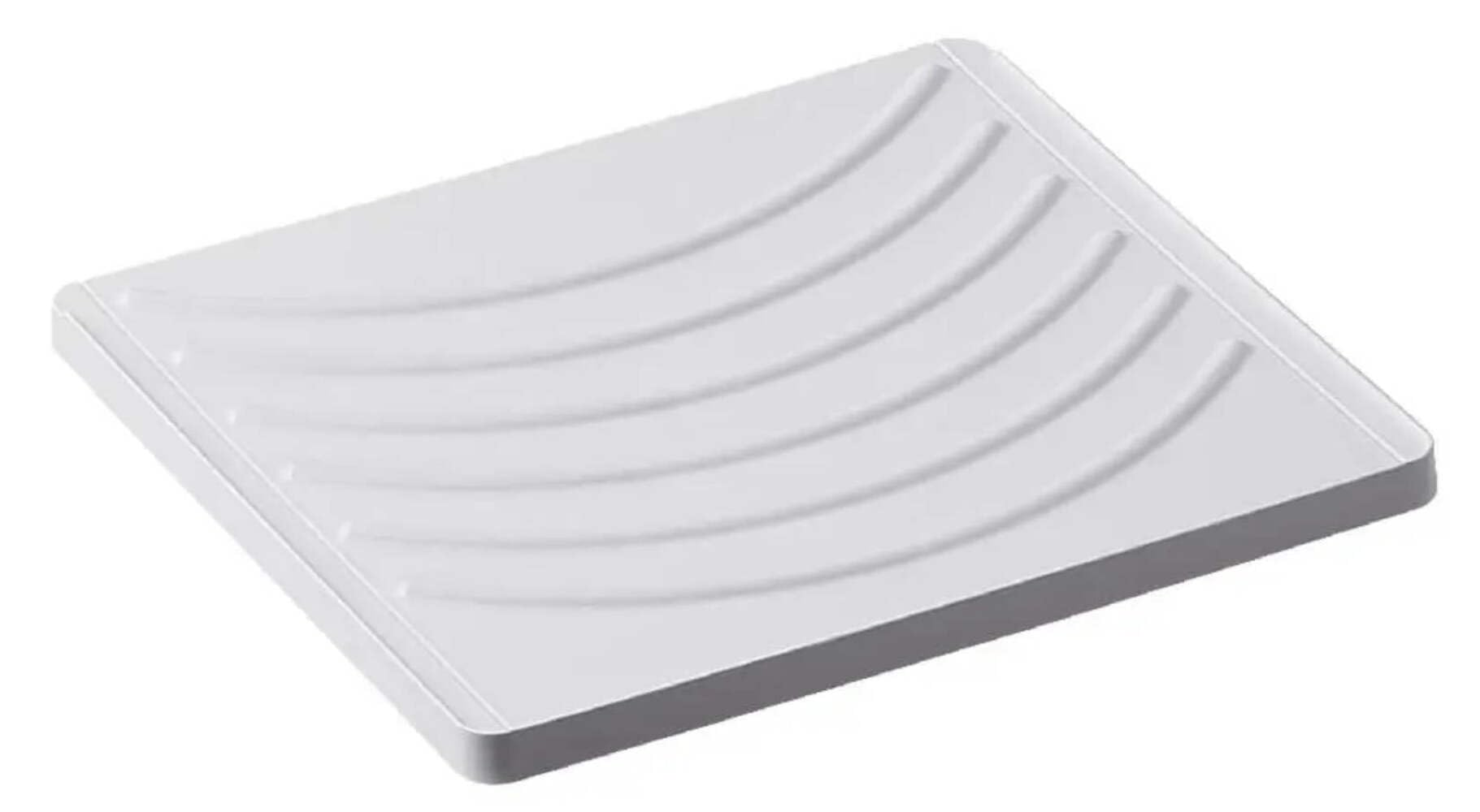 Negrari Esterni Roc 4003 Lavatoio Bianco 50x50 H85 cm Mobile PVC Chiusura Serrandina Vasca Asse Polipropilene Montato Piedini Regolabili Scarico Sifone Per Lavanderia Interno Esterno Luoghi Umidi