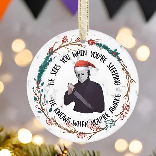 Ornements de Noël effrayants aux finitions détaillées pour arbre d'Halloween