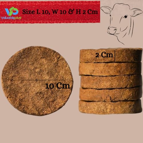 Image of Cow Dung Cakes, 21 Pcs, 10CM Round, 100% Organic, for Havan and Pooja