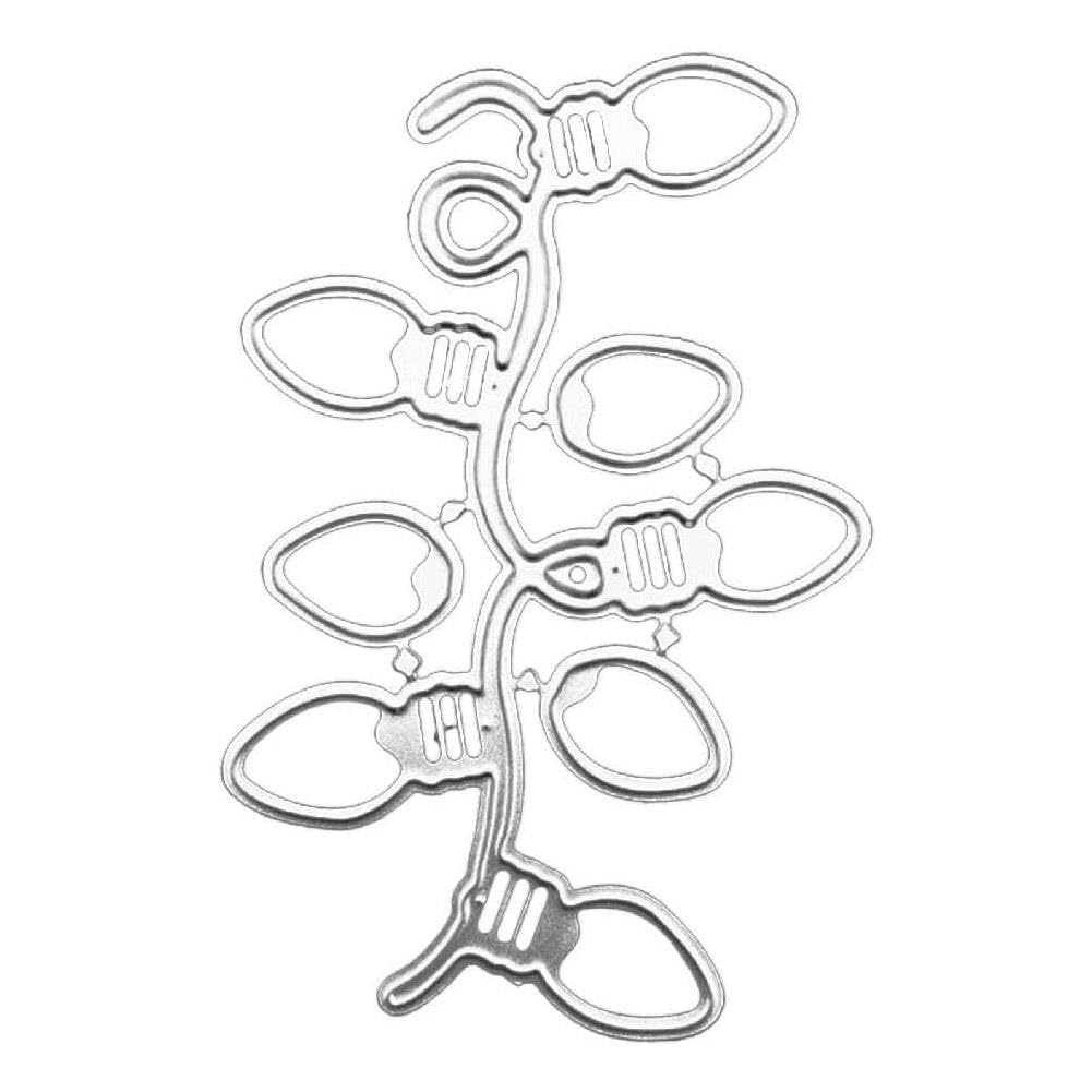 GHYJPAJK Metal Christmas Lights Die, Light String Embossing Stencils for Holiday, Wedding Festival Party Die Cuts