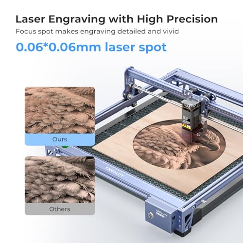 Creality Falcon 5W Laser Engraver Machine with Honeycomb Laser Bed 500x500, 10000mm/min, 72W High-Precision Laser Cutter for Wood, Acrylic, and Metal, Easy Setup and Out-of-The-Box - Image 4