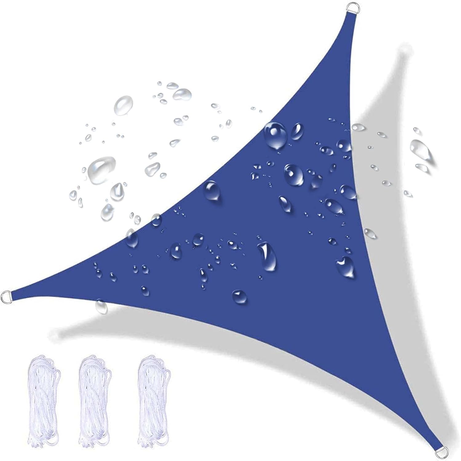 9.8x9.8x9.8ft Garden Sun Shade Sail Triangle, Outdoor Canopy Waterproof, Shade Cloth for Patio, 95% UV Block Awning Canopy, Sunshade Cover