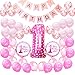 Produktbild Happylohas Geburtstag Dekorationen, Luftballons Geburtstag, 1. Geburtstag mädchen, geburtstagsdeko mädchen, , Kindergeburtstag deko, für Jubiläum Geburtstag Party Dekorationen