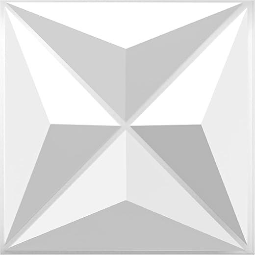TroyStudio Acoustic Sound Diffuser Panel 12 X 12 X 1 Inches Pack of 4, Studio Diffuser Wall Decor