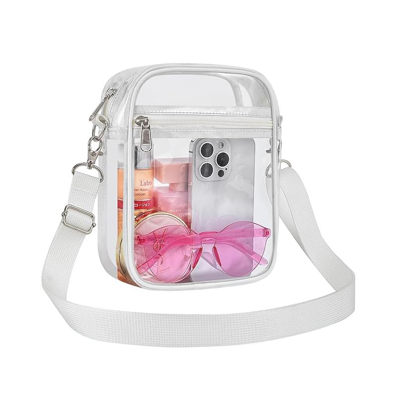 Clear Purse CrossBody Bag for Men and Women
