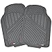 Motor Trend MT-774-GR Flextough Standard - 4Pc Set Heavy Duty Rubber Floor Mats for Car SUV Van and Truck, Gray