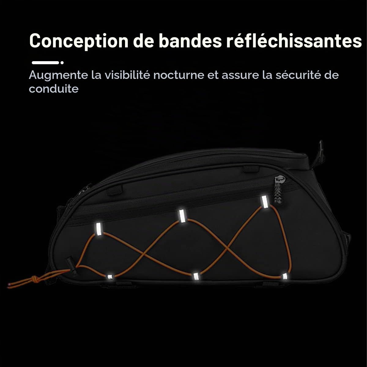 Sac de Porte-vélos 3 en 1 Coffre Isotherme vélo avec 2 Sacs Suspendus Latéraux Bagages Sacoche Bandoulière