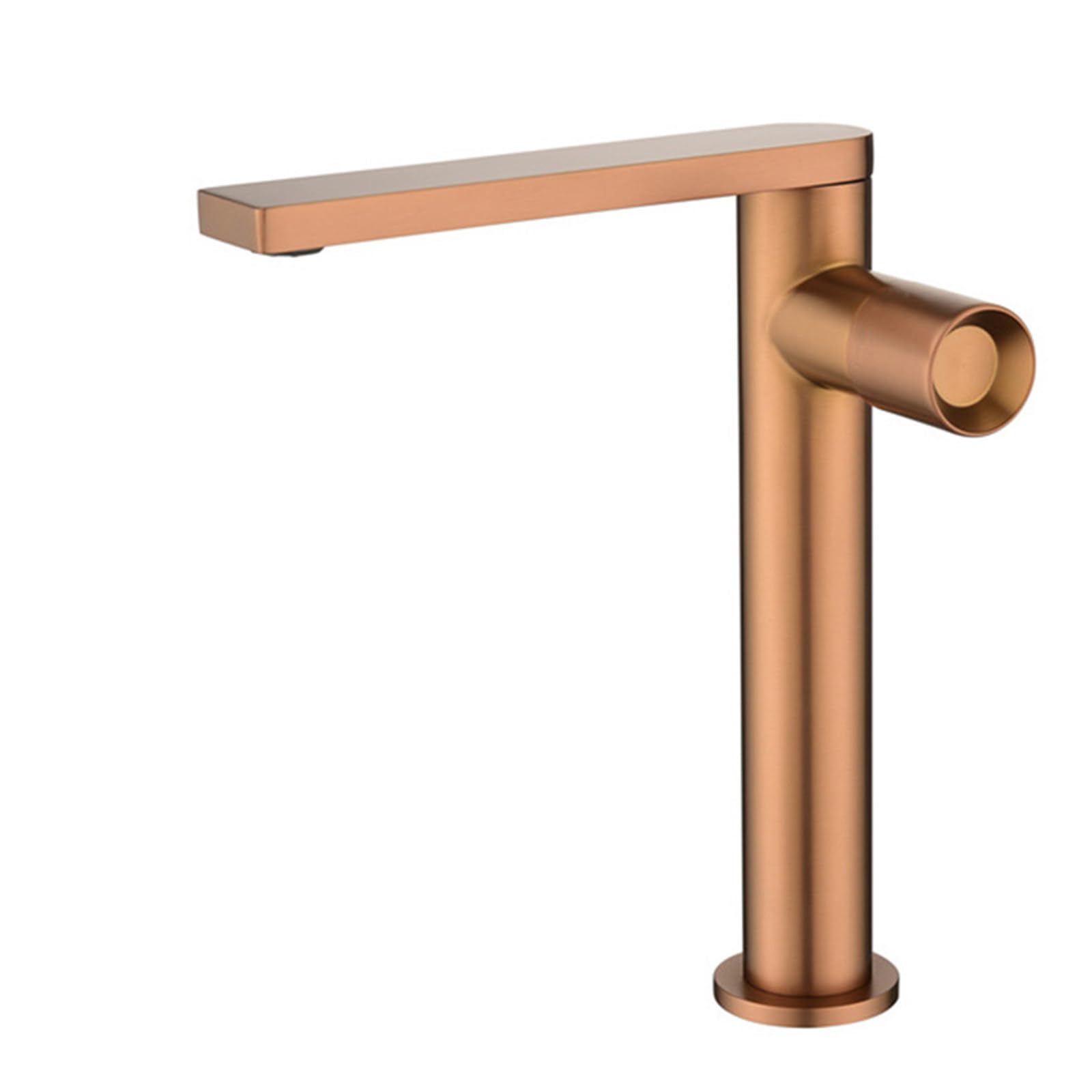 Robinet salle de bain type assis en or rose, le mitigeur lavabo moderne pour maison d'hôtes
