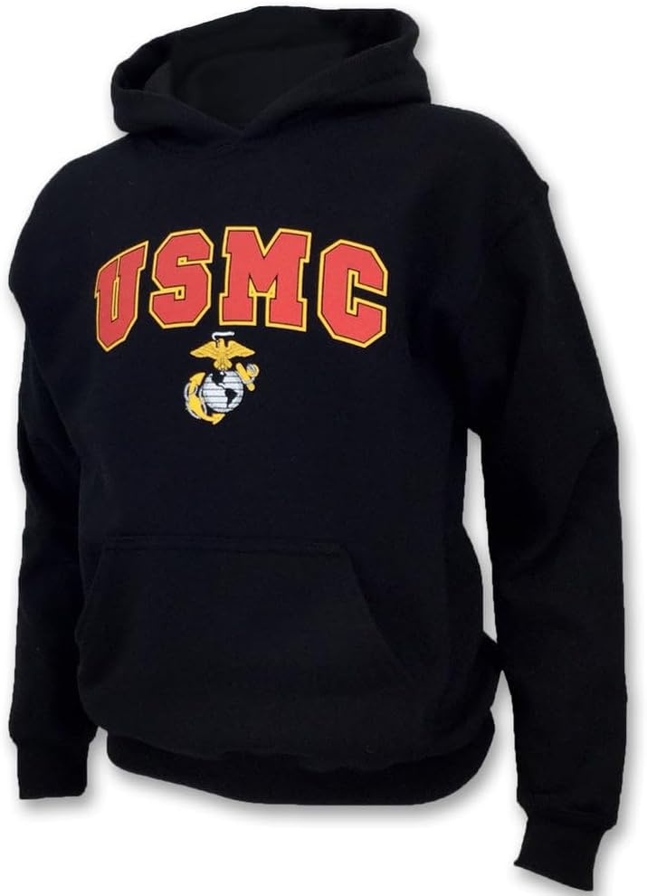 Armed Forces Gear USMC Youth Arch EGA Hood (Black)
