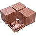 44 Warm and Romantic Style Plastic Interlocking Deck Tiles, Standard Size 11.8 