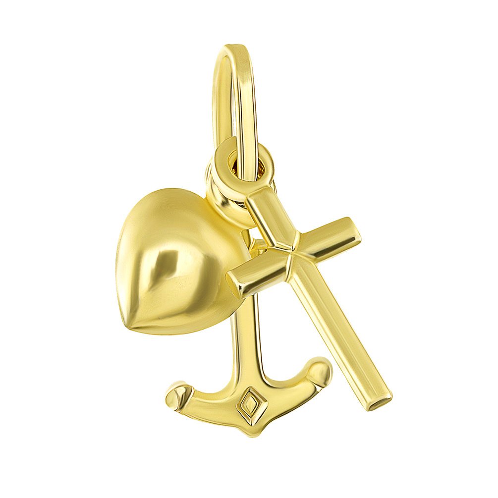 Jewelry America 14K Faith Hope Love Pendant