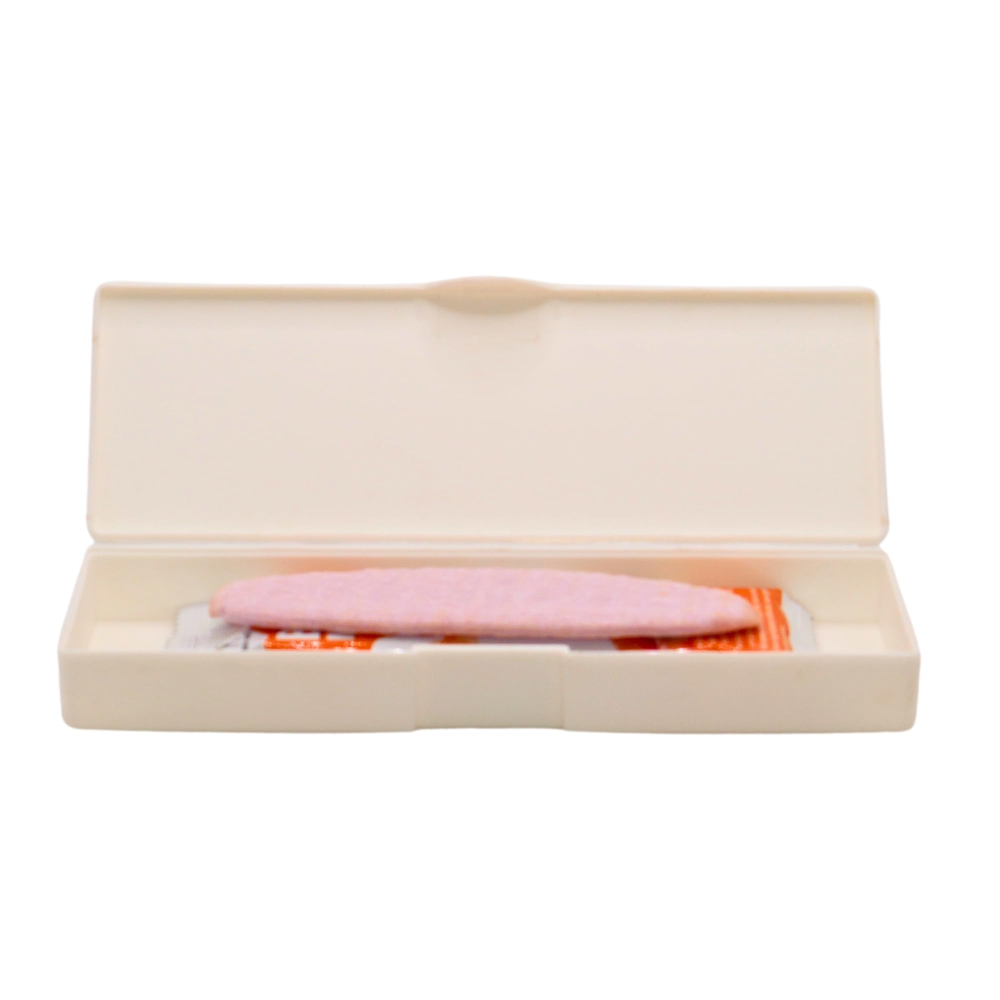 Crush-Proof Rice Rusk Baby Teether Cookie Holder: Diaper Bag Essential (White)