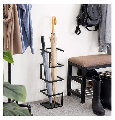 Seau à parapluie anti-goutte en métal noir | Porte-parapluie d'intérieur de couloir
