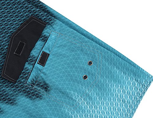 Nonwe Men's Swim Trunks Quick Dry Wave Pattern with Mesh Lining Board Shorts4