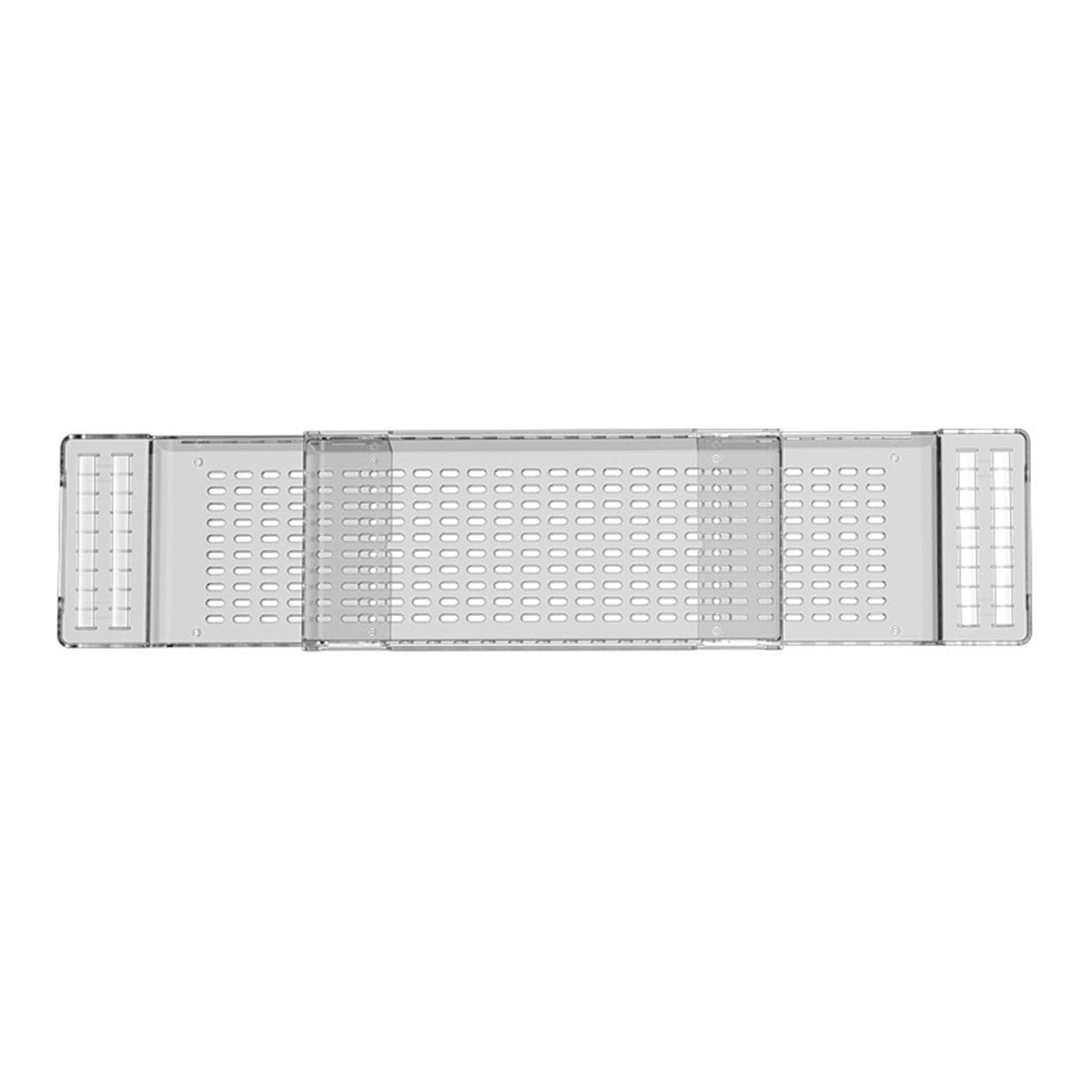 JKJZSALJ Bath Traybathtub Storage Rack Retractable Bath Storage Rack Side Storage Board Multifunctional Bathtub Tray Rack 56.5 18 5Cm