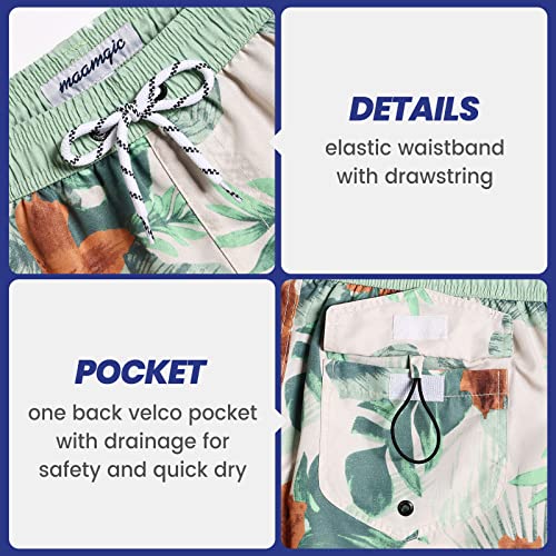 Image of maamgic Mens Boys Short 80s 90s Vintage Swim Trunks with Mesh Lining Quick Dry Swim Suits Board Shorts