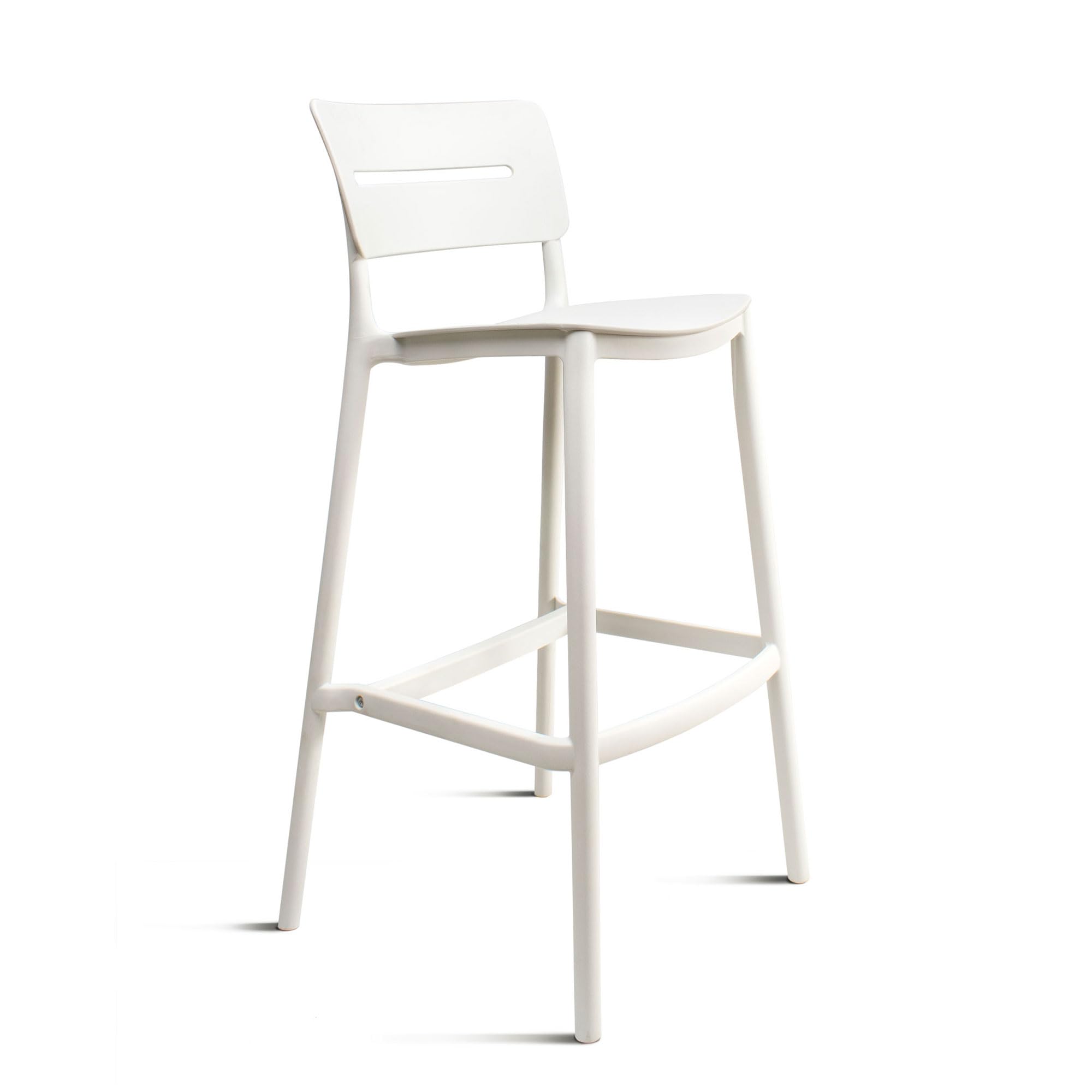 THE SECRET HOME─ Taburete de Polipropileno- Alto. 101 cm x Largo. 48 cm x Ancho. 48 cm ─ Estilo Nórdico ─Varios Modelos (Blanco- 1ud)