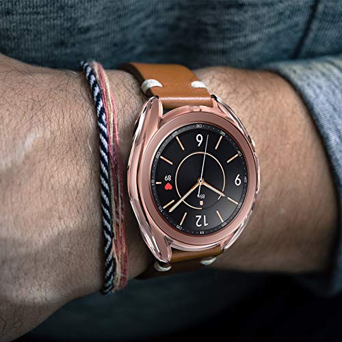 3 Packs Screen Protector Compatible Samsung Galaxy Watch 3 41Mm Case, Nahai Tpu Ultra-Slim Plated Shock-Proof Case Full Protective Bumper Shell For Galaxy Watch 3 41Mm (Black/Coffee/Deep Navy) #TOP4