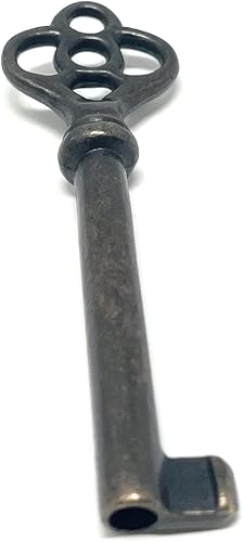 Miniatura 2 de Metal Magery Llave de esqueleto de barril hueco de latón antiguo para puertas, escritorios, armarios, aparadores, relojes y muebles vintage