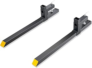 VEVOR Pallet Forks, 2000 Lbs Clamp on Pallet Forks 43" Total Length, Tractor Bucket Forks, Heavy Duty Pallet Forks for Tractor Bucket Loader Skid Steer