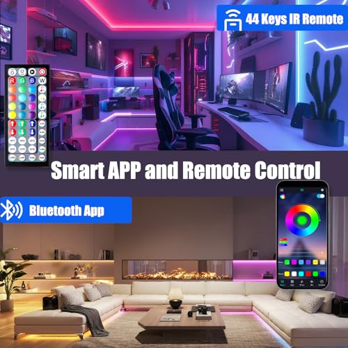 Tira LED RGB Exterior 70 pies con Control APP y Remoto miniatura 3