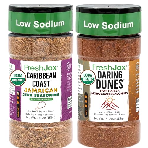 Freshjax International Spices Gift Set | 2 Large Bottles Organic Spices and Seasonings | World of...