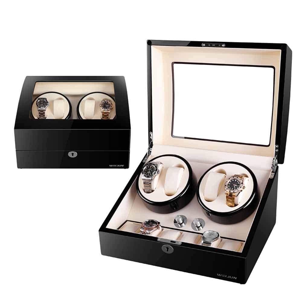 OLSKFUH Newly Designed Watch Winder Can Accommodate 10 Automatic Watches Extremely Quiet And Anti-Magnetic Motor With Soft And Flexible Watch Pillow,A