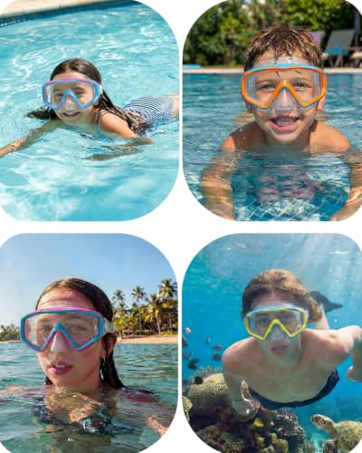 Gafas de natación AQUA A DIVE SPORTS para niños y jóvenes 3-15 años, con cubre nariz, lente antivaho y protección UV miniatura 6