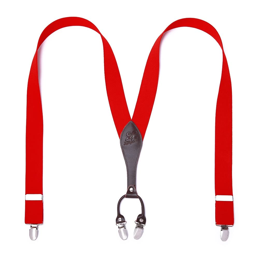 Tirantes para Hombre Aparatos ortopédicos de hombre con clips metal amplio ajuste 3.5 cm para Negocios, Bodas, Informales