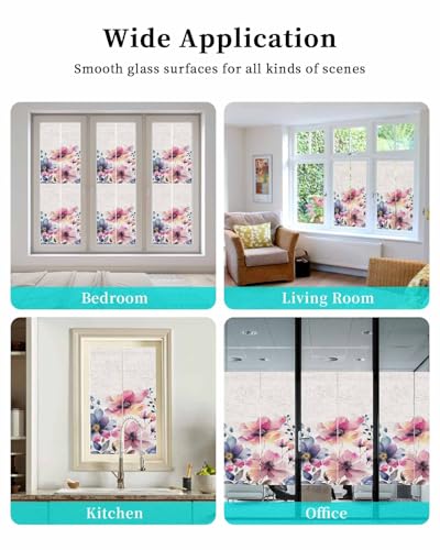 Vinilo decorativo para ventana rosa y púrpura 35.4 x 78.7 pulgadas miniatura 6