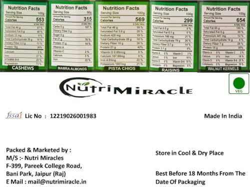 Image of NUTRI MIRACLE Rakhi Return Gift Set with Nutritious Dried Fruits and Chocolates | Corporate Appreciation Hamper of Roasted Nuts and Gourmet Chocolatess