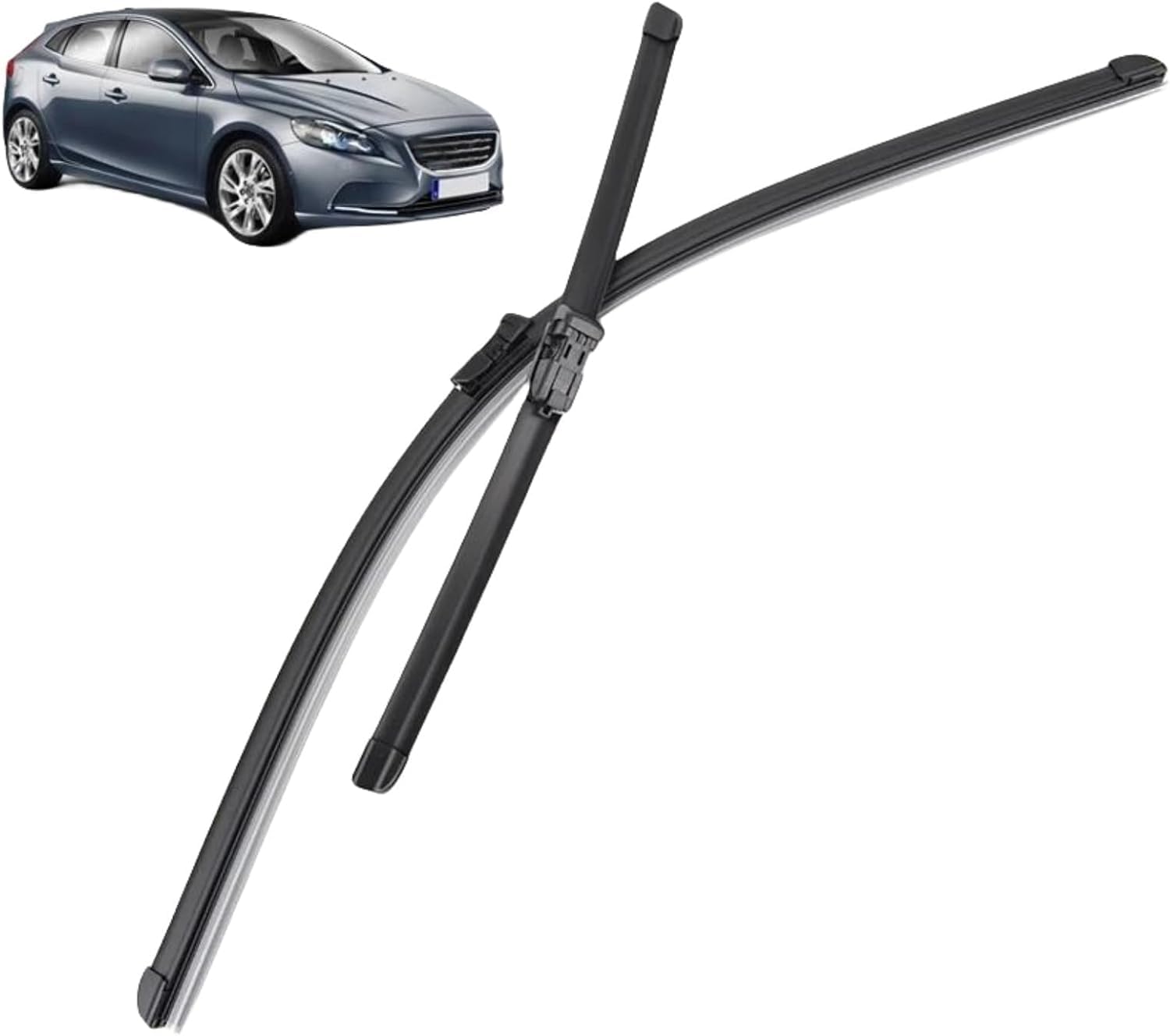 ZhangXD Front Windscreen Wipers For Volvo V40 2012-2019, Windshield Window Brush Front Wiper Blades All-Weather Replacement Set Easy Installation