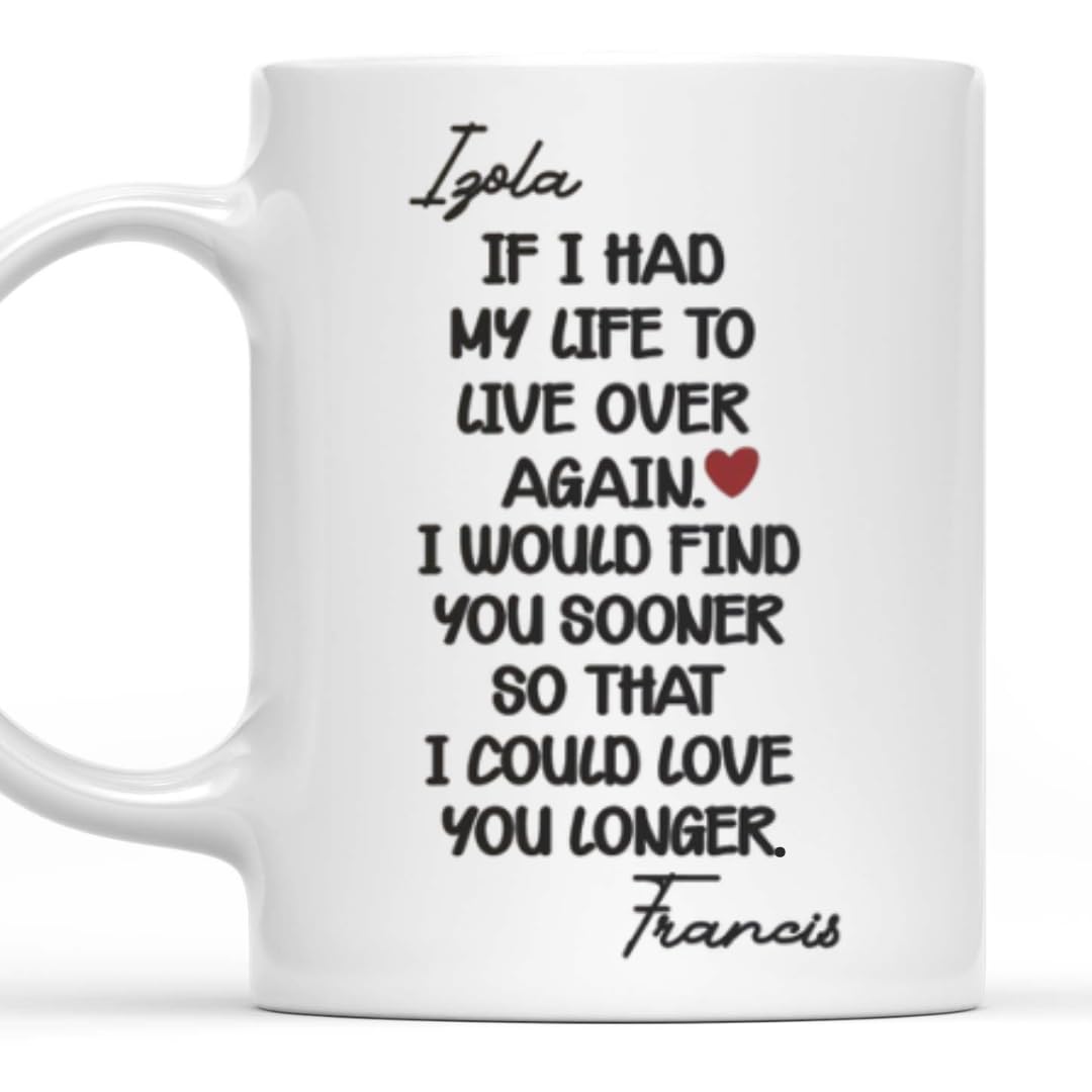 Forever Grateful For Your Love - Personalized Custom Coffee Mug If I Had My Life To Live Over