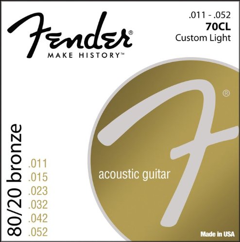 Fender 70CL Jeu de Cordes pour Guitare acoustique 0730070405 - Les Beatles, Paul McCartney, John Lennon, RIngo Starr, George Harrison Fender 70CL Jeu de Cordes pour Guitare acoustique 0730070405