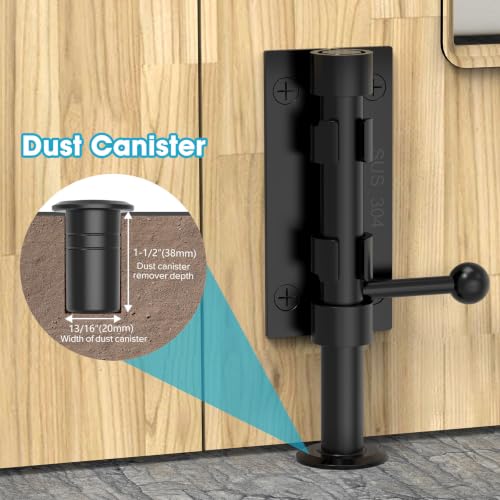 Image of 6.3 Inch Slide Bolt Gate Latch, Barrel Bolt Latch, 4 Pack Black