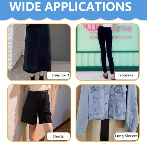 10M Saumband zum Aufbügeln, Hosenband Selbstklebend Ohne Nähen Bügelsaumband Selbstklebend Bügelband Waschbar Hosen Stoff Band Bügelband zum Kürzenvon Hosen für Hosen Kleidung Stoffe (Set A) (Set A)