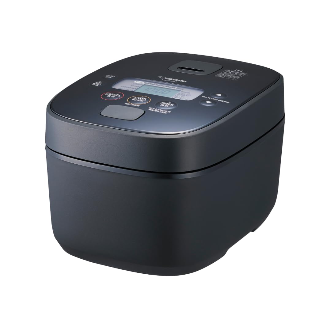 ZOJIRUSHI Premium Reiskocher Induktion NW-QAQ-10 – 1,0 Liter – mit Timer- und Warmhaltefunktion – inkl. Messbecher, Reislöffel und Dämpfeinsatz - Mit europäischem Netzkabel