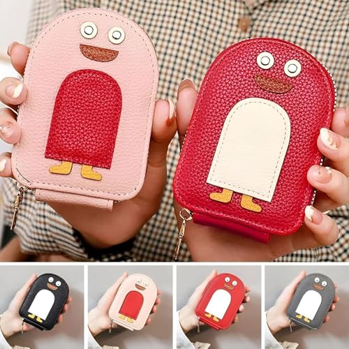 Cute Penguins PU Credit Card Coin Wallet, Penguin Credit Card Wallet, Penguin Credit Card Holder, Creative Cartoon Penguin Accordion Card Wallet, Portable PU Leather Penguin Wallet (2PCS-C) 6